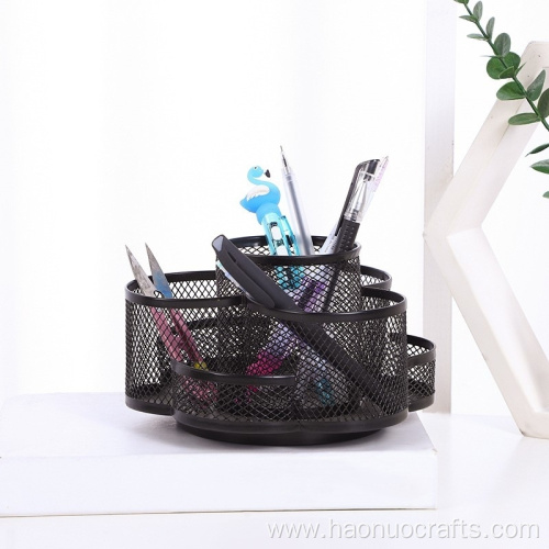 Rotary pen holder grid creative storage and finishing